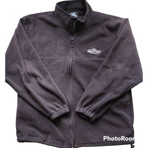 Team REALTREE Men's Black Full Zip Drawstring Fleece Jacket sz Large